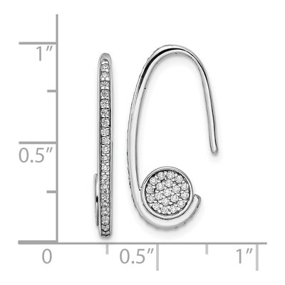 Sterling Silver CZ Threader Earrings – view 5