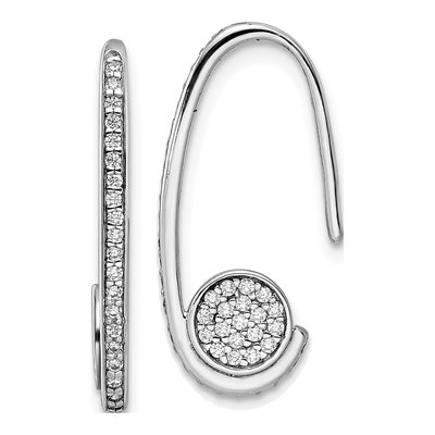Sterling Silver CZ Threader Earrings
