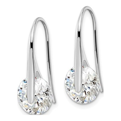 Sterling Silver CZ Threader Earrings – view 3