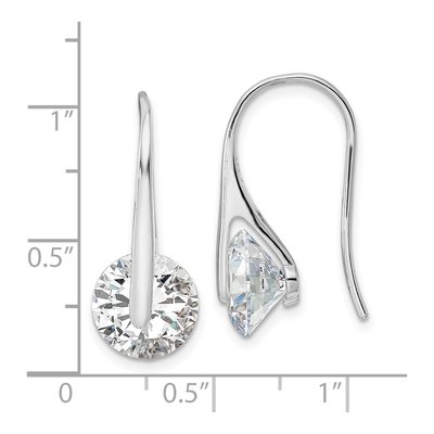 Sterling Silver CZ Threader Earrings – view 5