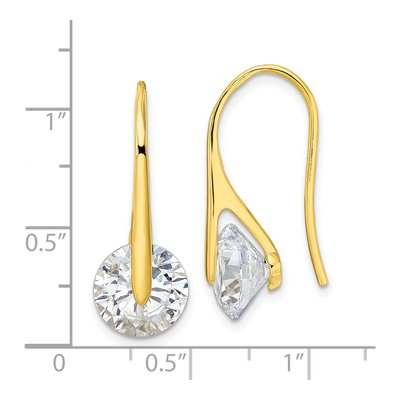 Gold-Plated Sterling Silver CZ Threader Earrings – view 5