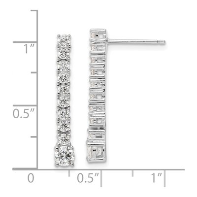 Sterling Silver CZ Dangle Earrings – view 5