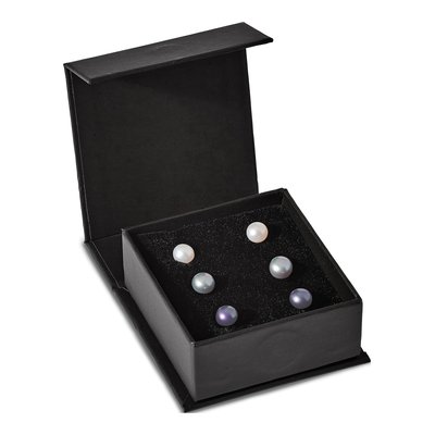 Sterling Silver Freshwater Pearl Earrings, Set of 3 – view 3