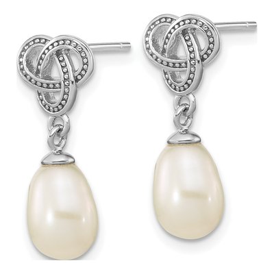 Sterling Silver Freshwater Cultured Pearl Dangle Earrings – view 3