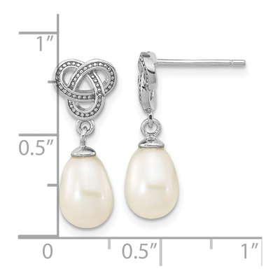 Sterling Silver Freshwater Cultured Pearl Dangle Earrings – view 5