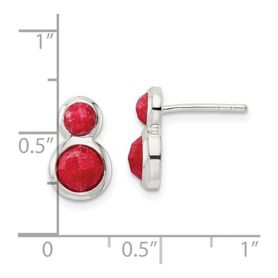 Sterling Silver Red Spodumene Dangle Earrings – view 5