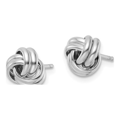 Sterling Silver Love Knot Stud Earrings – view 3