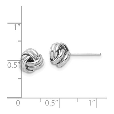 Sterling Silver Love Knot Stud Earrings – view 5