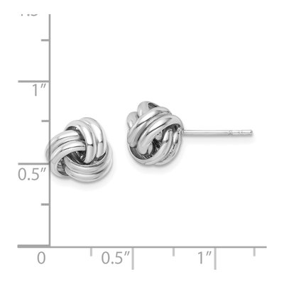 Sterling Silver Love Knot Stud Earrings – view 5