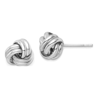 Sterling Silver Love Knot Stud Earrings