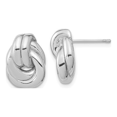 Sterling Silver Love Knot Stud Earrings