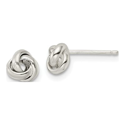 Sterling Silver Love Knot Stud Earrings