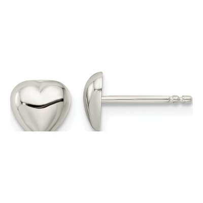 Sterling Silver Heart Stud Earrings