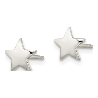 Sterling Silver Star Stud Earrings – view 3