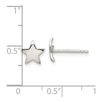 Sterling Silver Star Stud Earrings – view 5