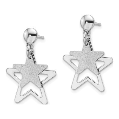 Sterling Silver Star Dangle Earrings – view 3