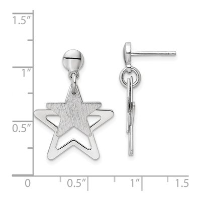Sterling Silver Star Dangle Earrings – view 5
