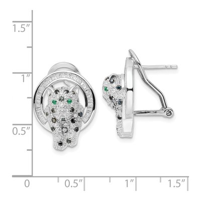 Sterling Silver CZ Circle Dangle Earrings – view 5
