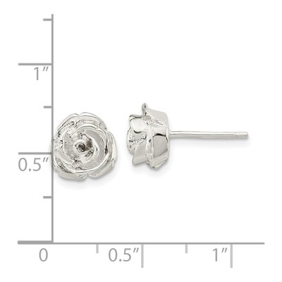 Sterling Silver Button Stud Earrings – view 5