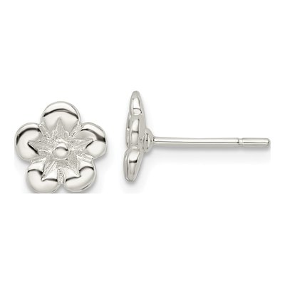 Sterling Silver Flower Stud Earrings