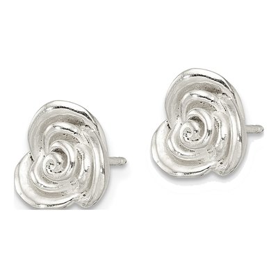 Sterling Silver Button Stud Earrings – view 3