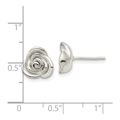 Sterling Silver Button Stud Earrings – view 5