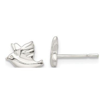 Sterling Silver Dove Stud Earrings
