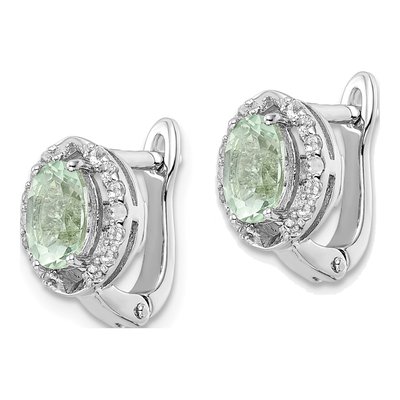 Sterling Silver White Topaz Dangle Earrings – view 3
