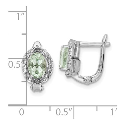Sterling Silver White Topaz Dangle Earrings – view 5