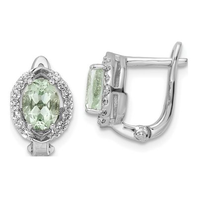 Sterling Silver White Topaz Dangle Earrings
