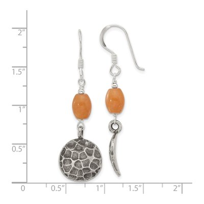 Sterling Silver Aventurine Dangle Earrings – view 4