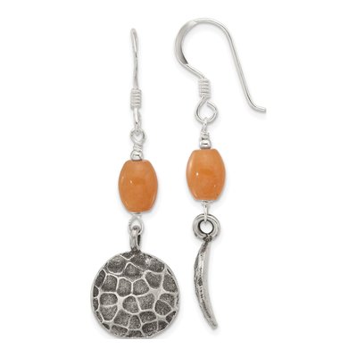 Sterling Silver Aventurine Dangle Earrings