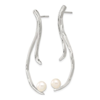 Sterling Silver Freshwater Cultured Pearl Dangle Earrings – view 2