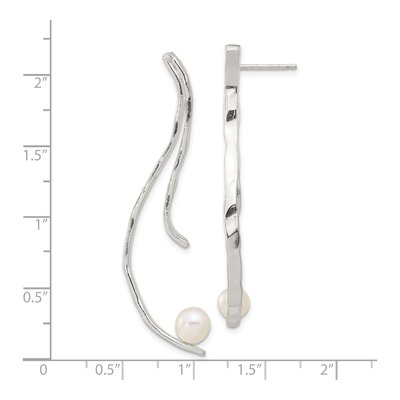 Sterling Silver Freshwater Cultured Pearl Dangle Earrings – view 4
