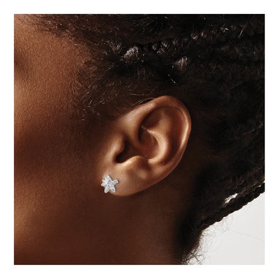 Sterling Silver Starfish Stud Earrings – view 4