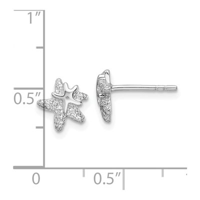 Sterling Silver Starfish Stud Earrings – view 5