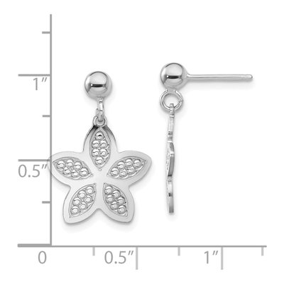 Sterling Silver Beaded Flower Dangle Earrings – view 4