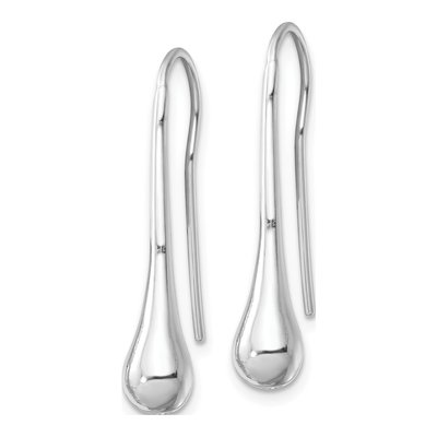 Sterling Silver Teardrop Threader Earrings – view 3