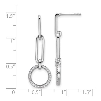 Sterling Silver CZ Dangle Earrings – view 5