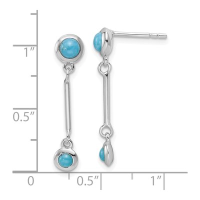 Sterling Silver Turquoise Dangle Earrings – view 5