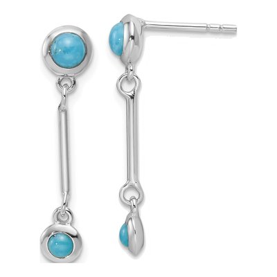 Sterling Silver Turquoise Dangle Earrings