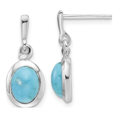 Sterling Silver Turquoise Dangle Earrings