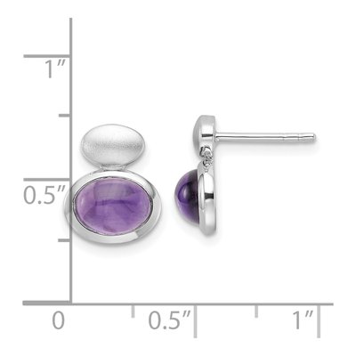 Sterling Silver Amethyst Dangle Earrings – view 5