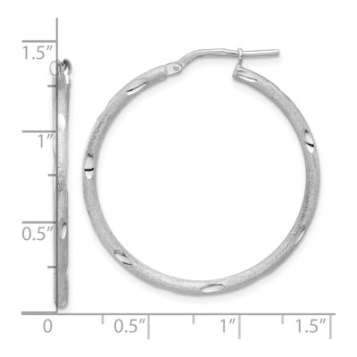 Sterling Silver 35mm Hoop Earrings – view 5