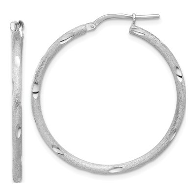 Sterling Silver 35mm Hoop Earrings