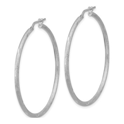 Sterling Silver 46mm Hoop Earrings – view 3