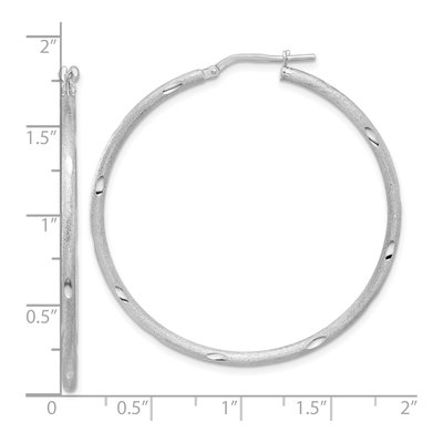 Sterling Silver 46mm Hoop Earrings – view 5