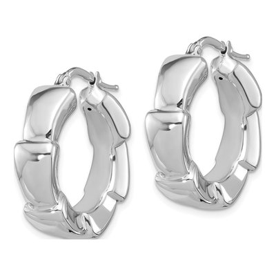 Sterling Silver 28mm Hoop Earrings – view 3