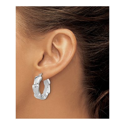 Sterling Silver 28mm Hoop Earrings – view 4