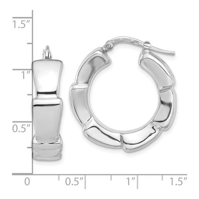 Sterling Silver 28mm Hoop Earrings – view 5